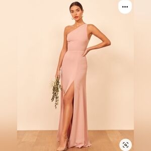 NWT Reformation Evelyn One Should Maxi Dress in Blush, US12